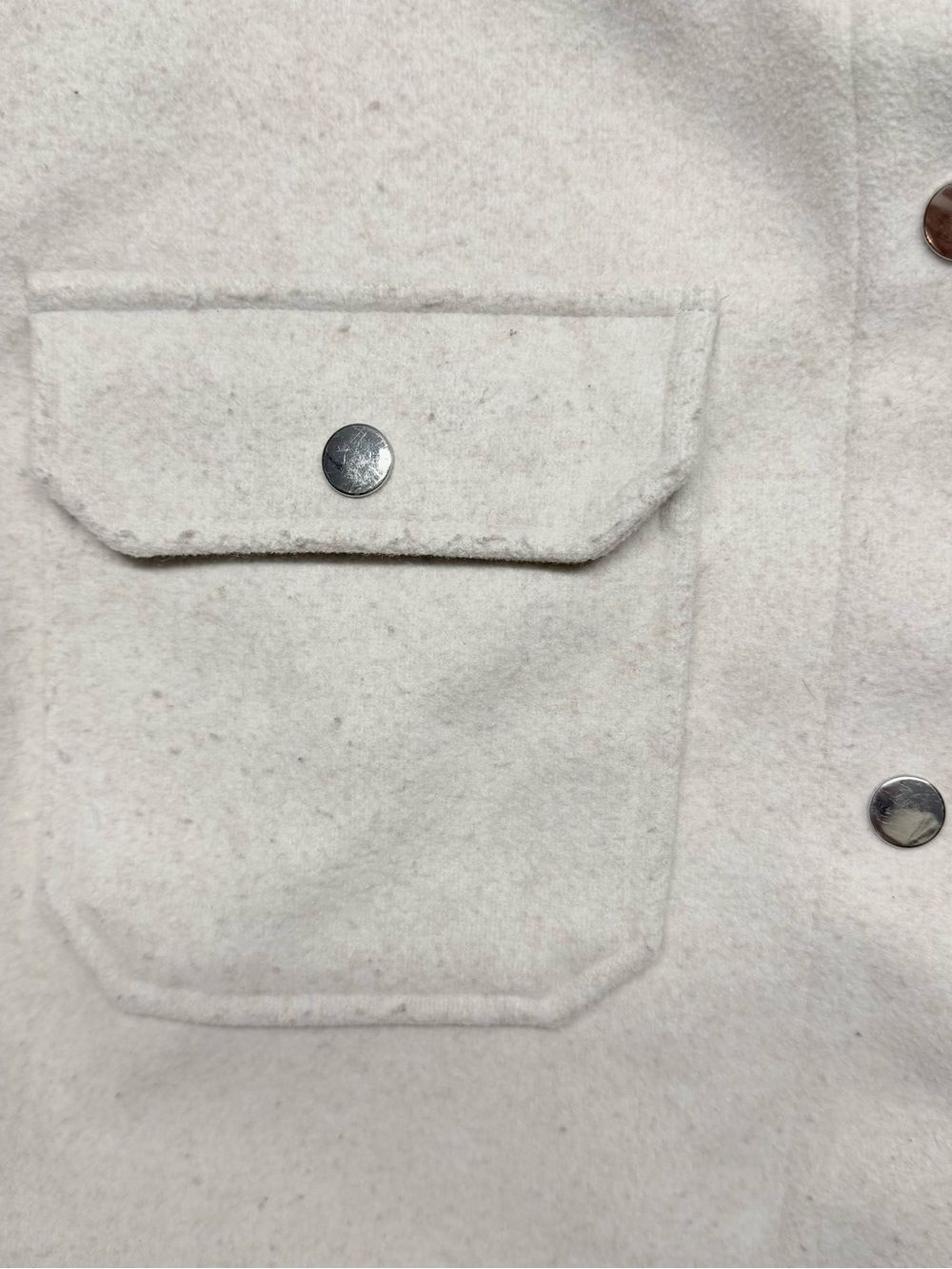 Zara Off-White Button Front Shacket - Picture 4 of 10